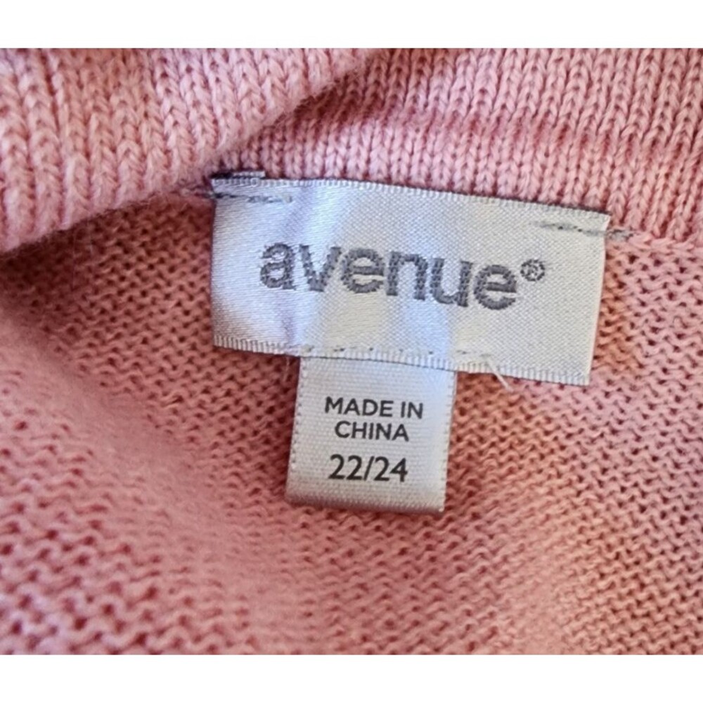AVENUE Pink Cowl Neck Sweater Plus Size 22/24 - Picture 6 of 8